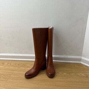 NEW Nine West Hecee Brown Leather Tailored Boots - Size 12